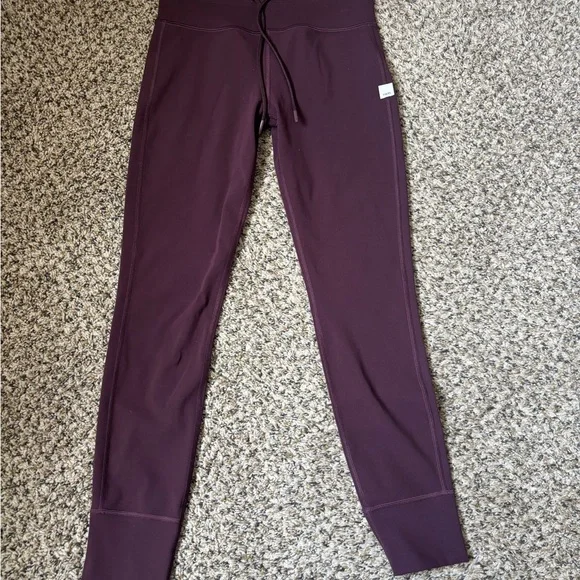 Vuori Women's Burgundy Leggings - Picture 2 of 5